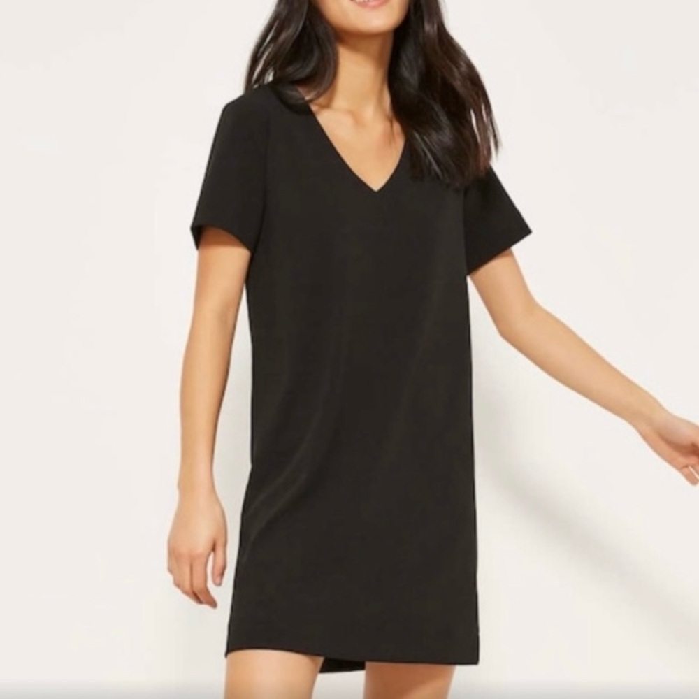 Aritzia Babaton Aaron V-neck short sleeve shift dress. 🖤